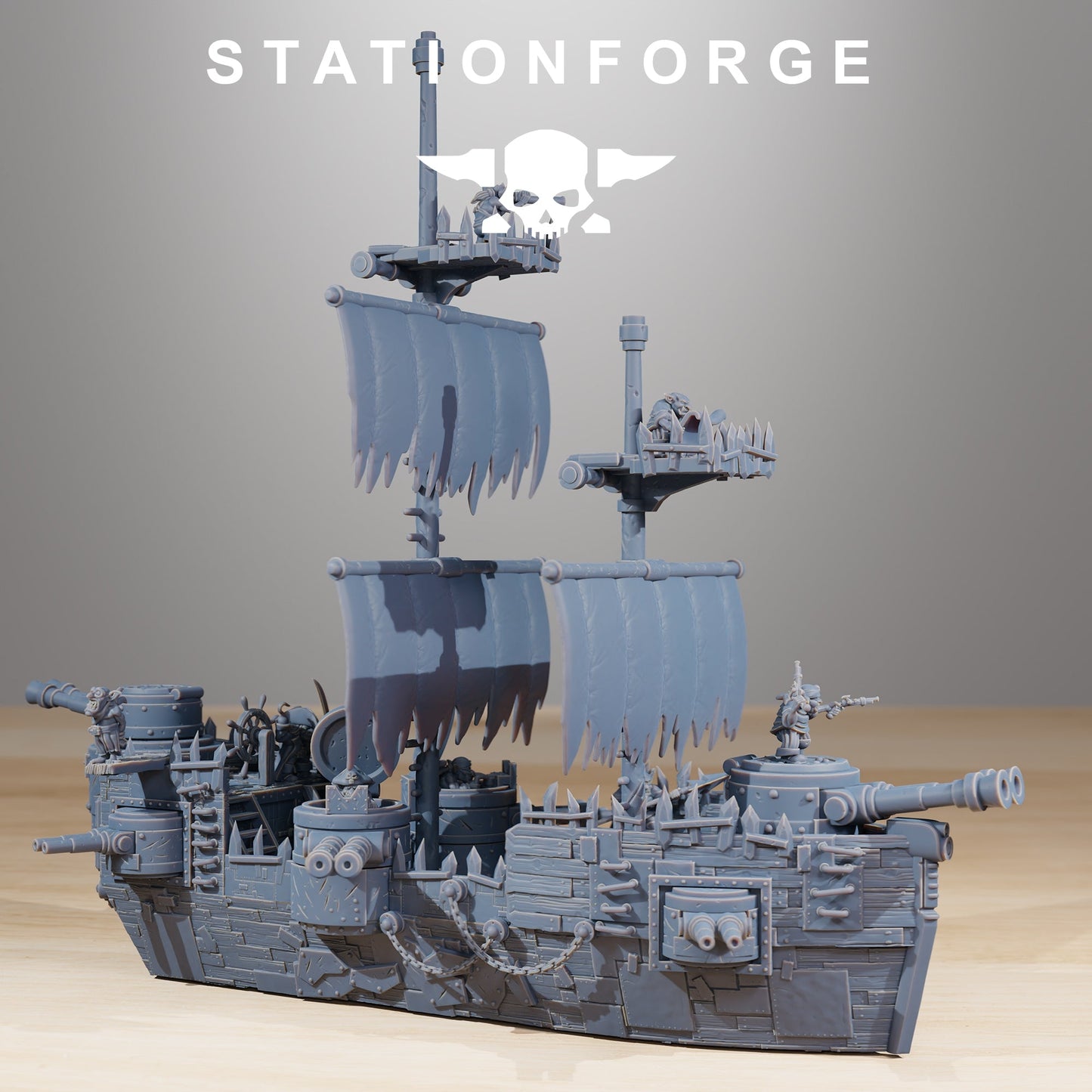 Gobs Pearl Battle Ship warhammer 3d print table game wargame standard dimension 1 Battle Ship | ModelsAndMiniature