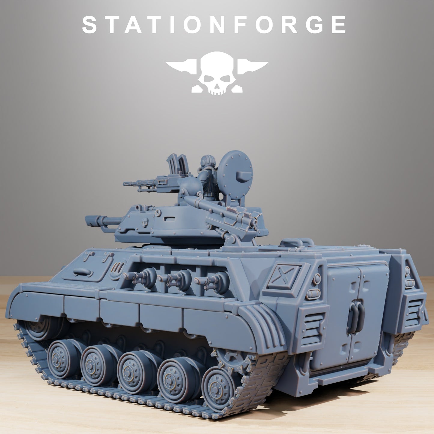 GrimGuard Support Tank 3d print table game wargame dimensione standard