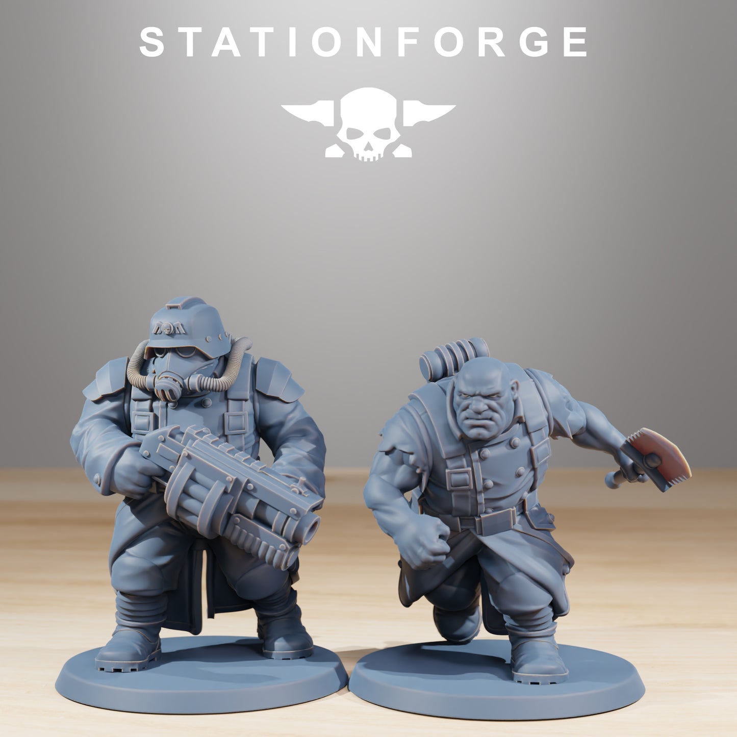 GrimGuard Mutants 3d print table game wargame dimensione standard set da 10 miniature