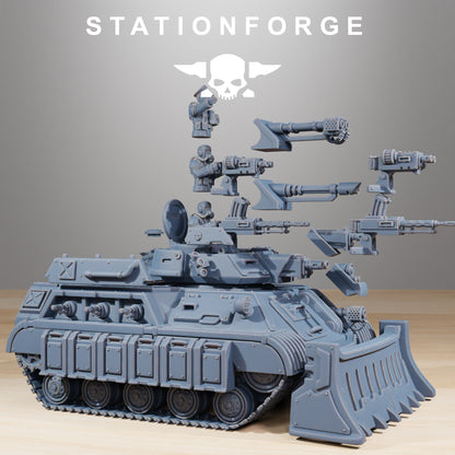 GrimGuard Support Tank 3d print table game wargame dimensione standard | ModelsAndMiniature