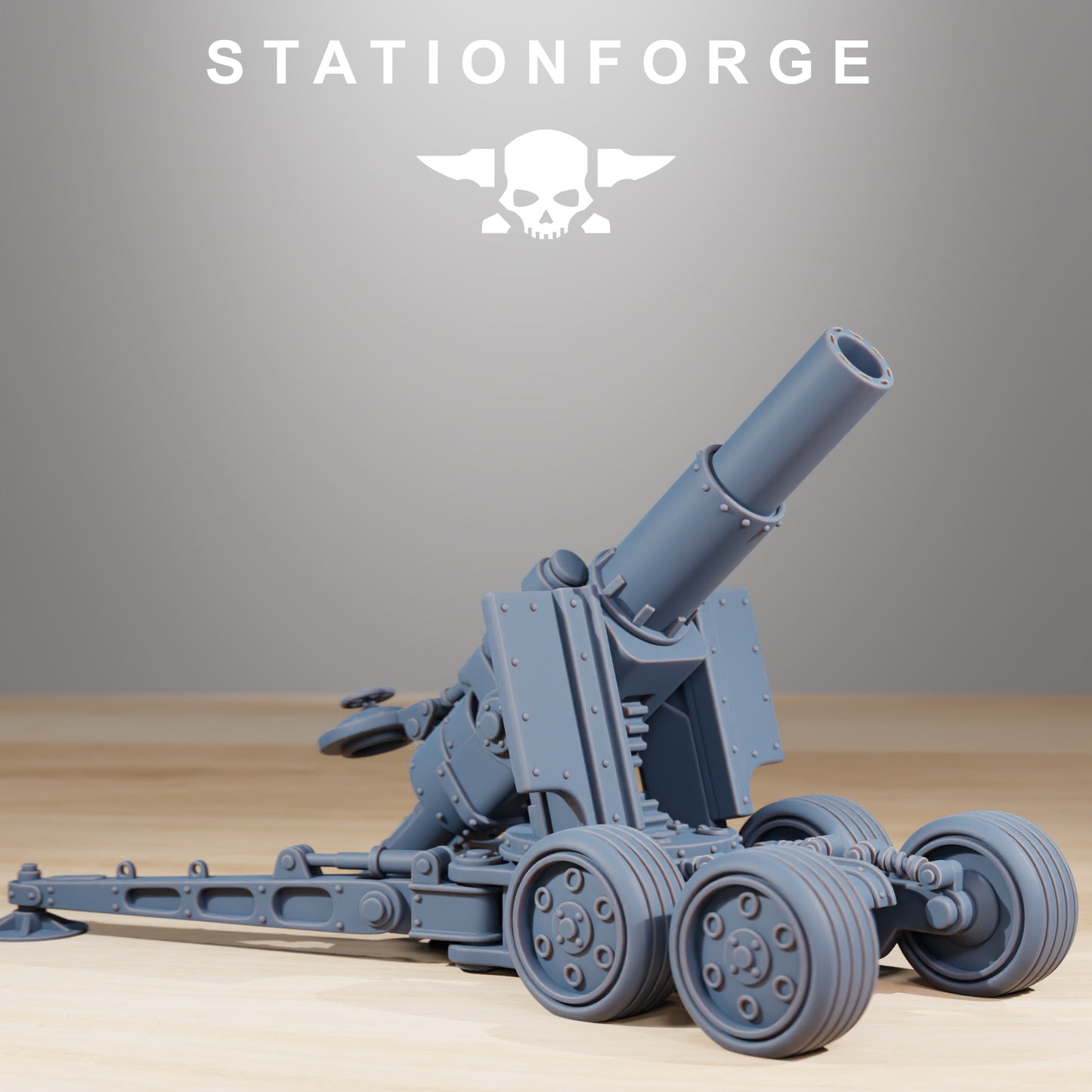 GrimGuard Heavy Artillery 3d print table game wargame dimensione standard set da 2 miniature con Heavy Artillery | ModelsAndMiniature