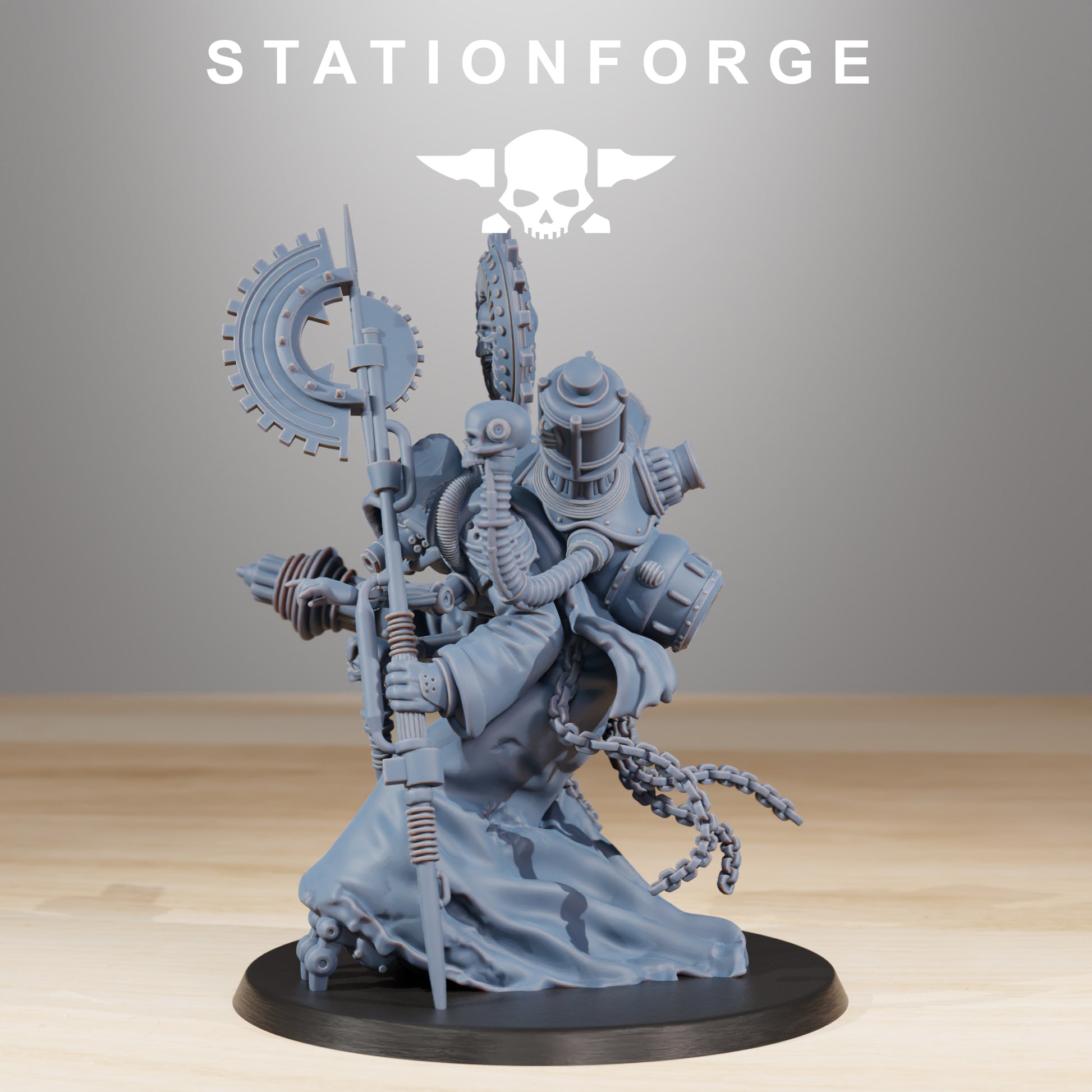 Stationforge Scavenger Cultist Leader and The Seer per table game warhammer 3d print table game wargame standard dimension set da 2 miniature | ModelsAndMiniature