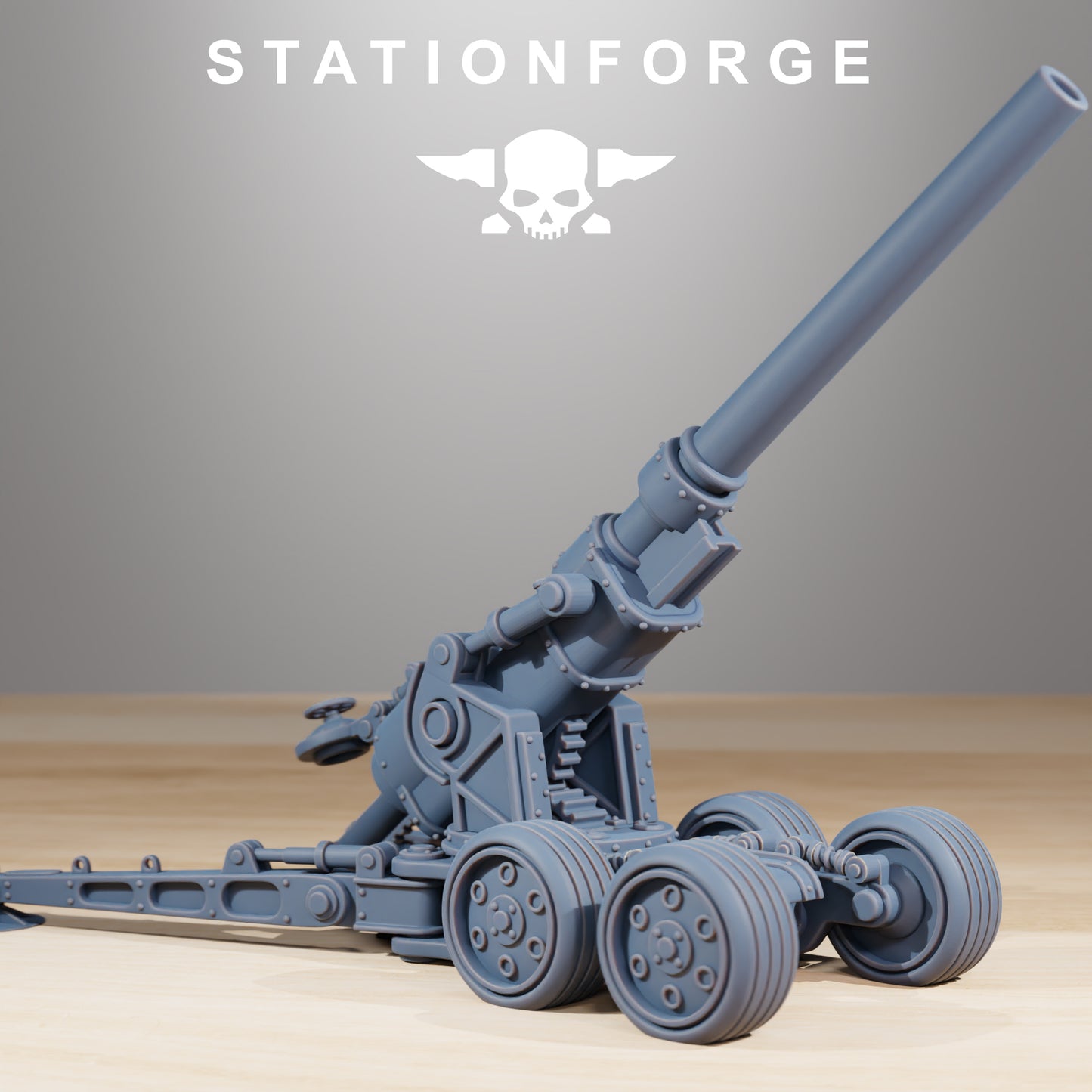 GrimGuard Heavy Artillery 3d print table game wargame dimensione standard set da 2 miniature con Heavy Artillery | ModelsAndMiniature