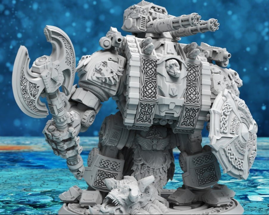 Asgardian Arktos Dreadnought warhammer 3d print table game wargame dimensione standard set da 1 dreadnought | ModelsAndMiniature