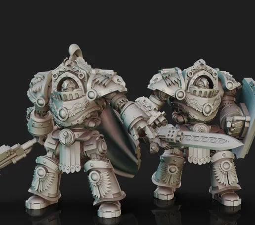 Augustus and Reliquia Surrogate Spaciator game warhammer 3d print table game wargame standard dimension set of 2 hero | ModelsAndMiniature