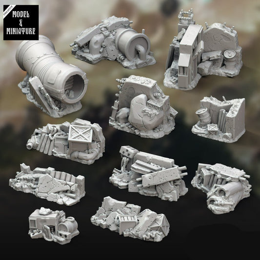 Basi per miniature city warhammer 3d print table game wargame dimensione 32mm standard set da 11 pezzi | ModelsAndMiniature