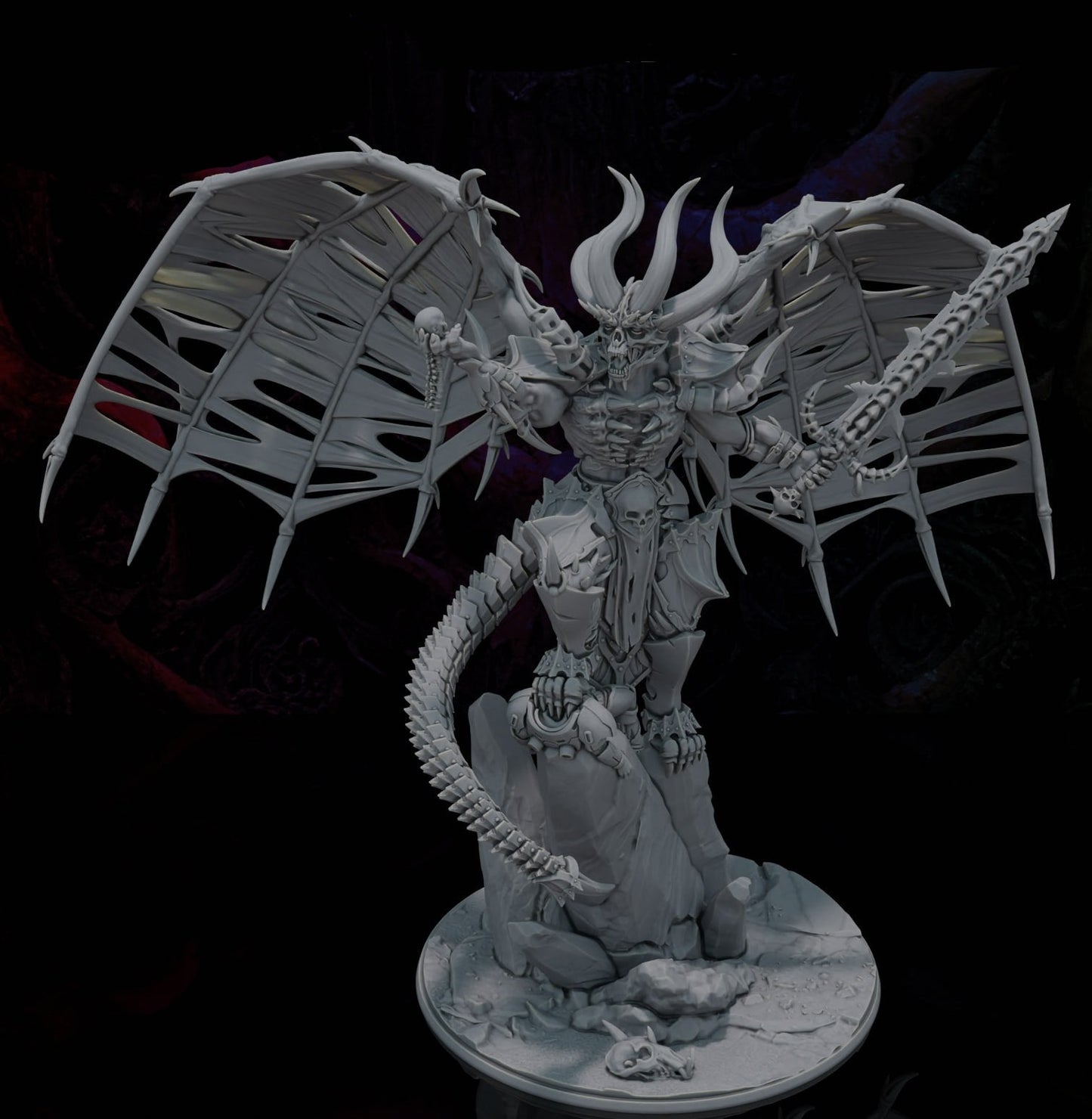 Be'lial demons warhammer dungeon and dragon 3d print table game wargame standard dimension | ModelsAndMiniature