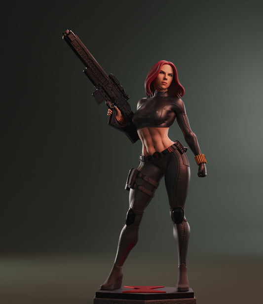 Black Widow Natasha in kit di montaggio da colorare action figure da collezione scala 1:6 | ModelsAndMiniature