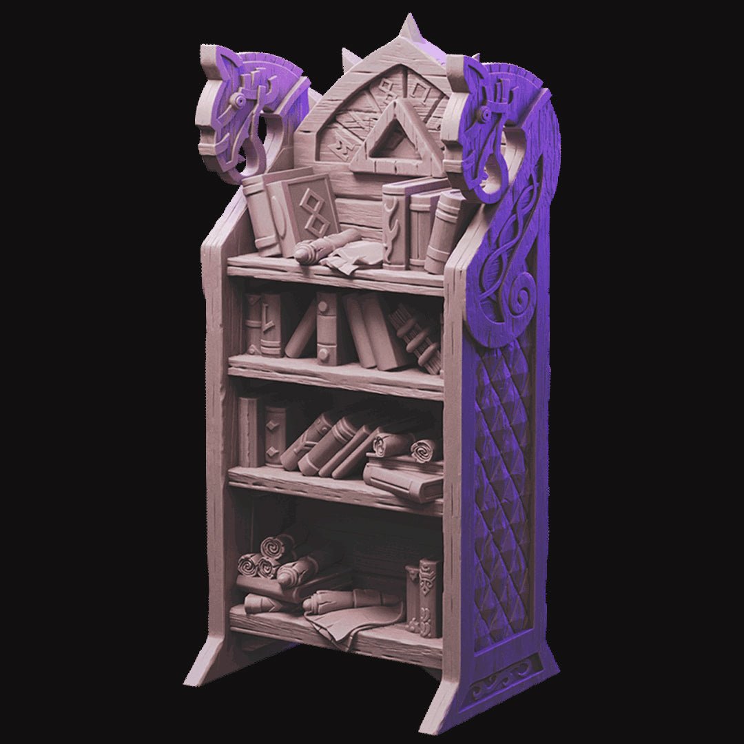 Bookshelf dungeon and dragon 3d print table game wargame standard dimension | ModelsAndMiniature