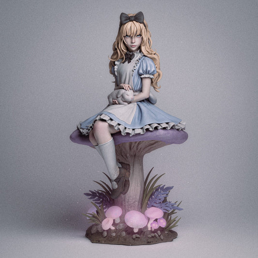 Alice in wonderland in kit di montaggio da colorare action figure da collezione scala 1:6 | ModelsAndMiniature