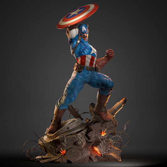 Captain America in kit di montaggio da colorare action figure da collezione scala 1:6 | ModelsAndMiniature