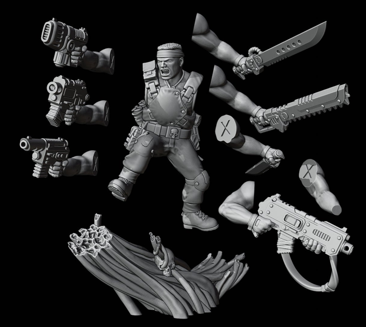 Catachan set warhammer 40k stl file proxies