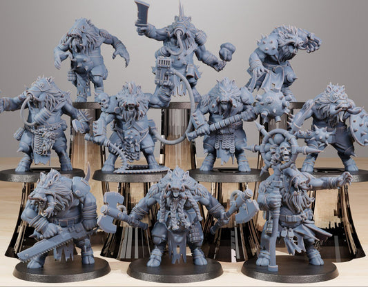 Corrupted Beasts warhammer dungeons and dragons 3d print table game wargame standard dimension | ModelsAndMiniature