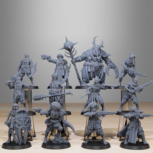 Corrupted Guard Lechers warhammer dungeons and dragons 3d print table game wargame standard dimension | ModelsAndMiniature