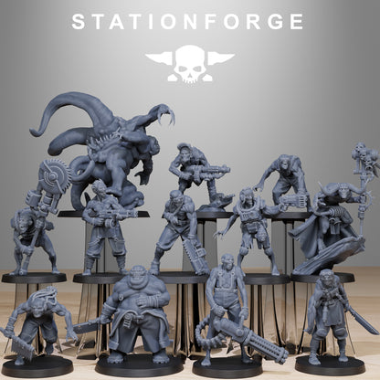 Corrupted Wretched 3d print table game wargame dimensione standard set da 12 miniature | ModelsAndMiniature