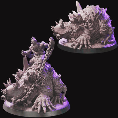 Crystallized Giant Mole warhammer dungeon and dragon 3d print table game wargame standard dimension | ModelsAndMiniature