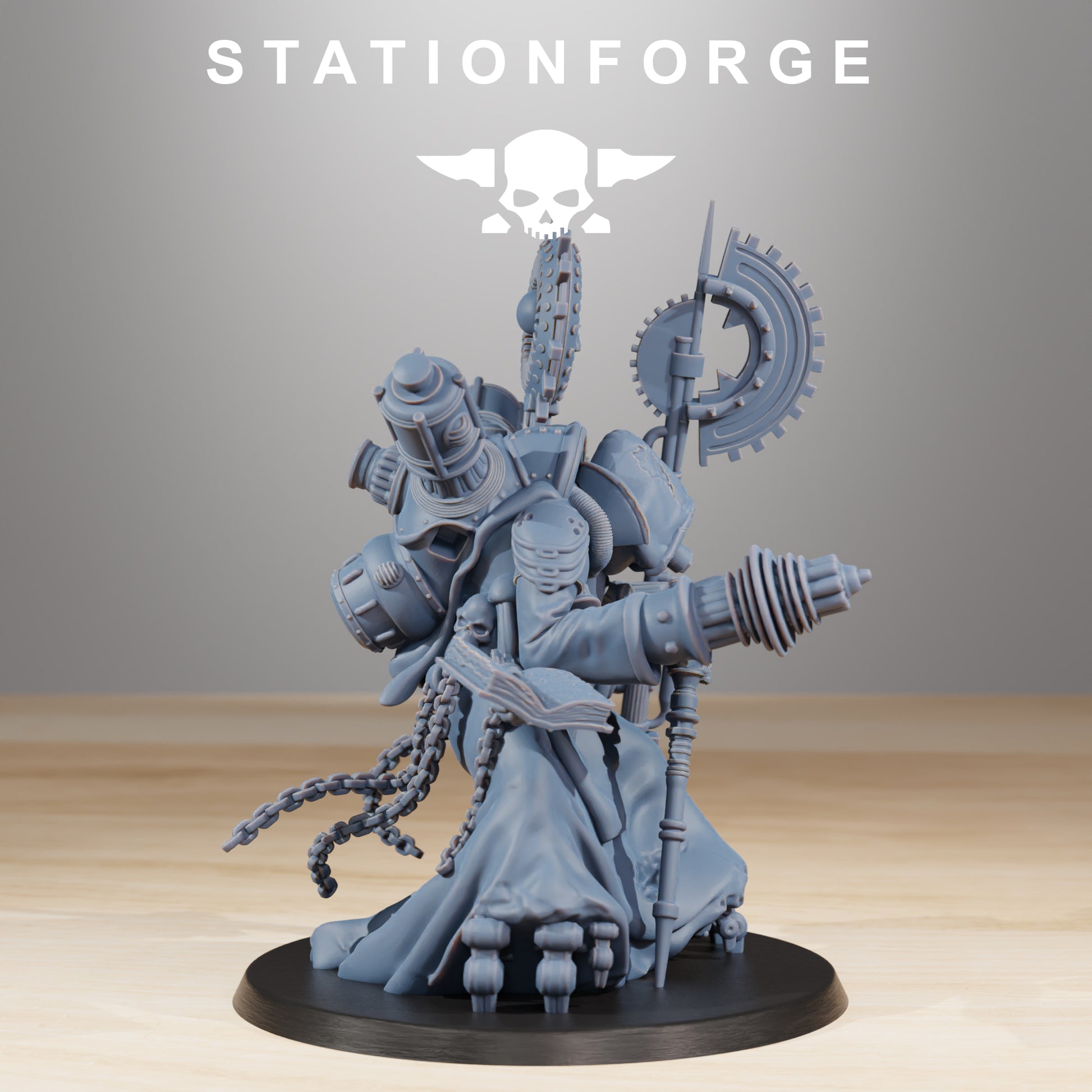 Stationforge Scavenger Cultist Leader and The Seer per table game warhammer 3d print table game wargame standard dimension set da 2 miniature | ModelsAndMiniature