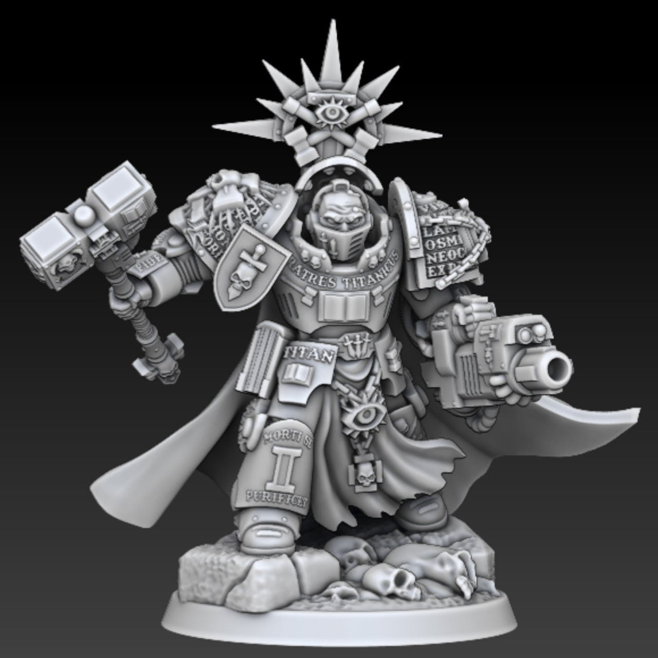 Decimus Falcon Chaplain warhammer dungeons and dragons 3d print table game wargame standard dimension | ModelsAndMiniature