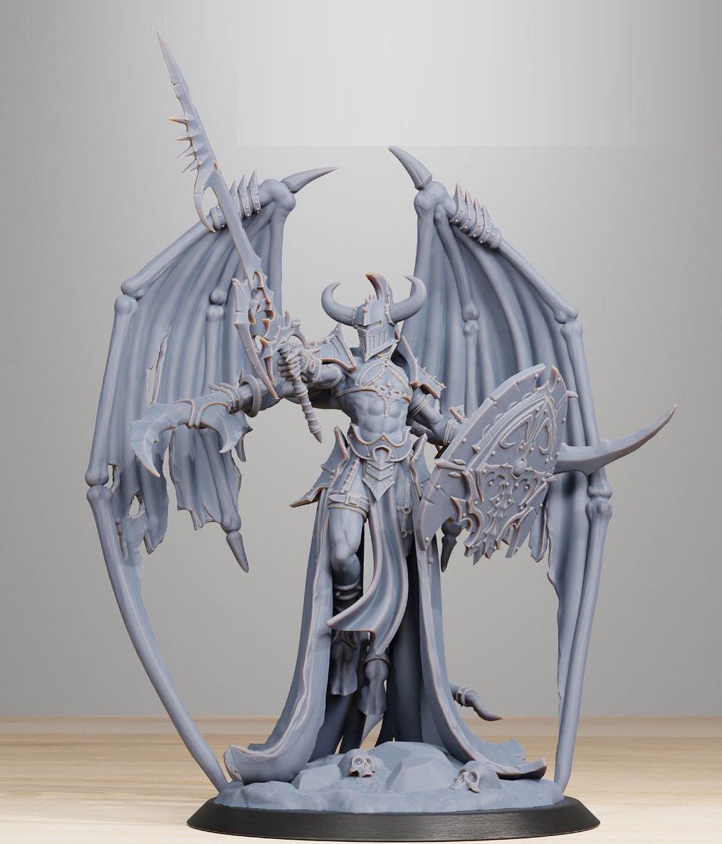 Demon Queen Slaneesh 3d print table game wargame dimensione standard set da 1 hero 15cm | ModelsAndMiniature