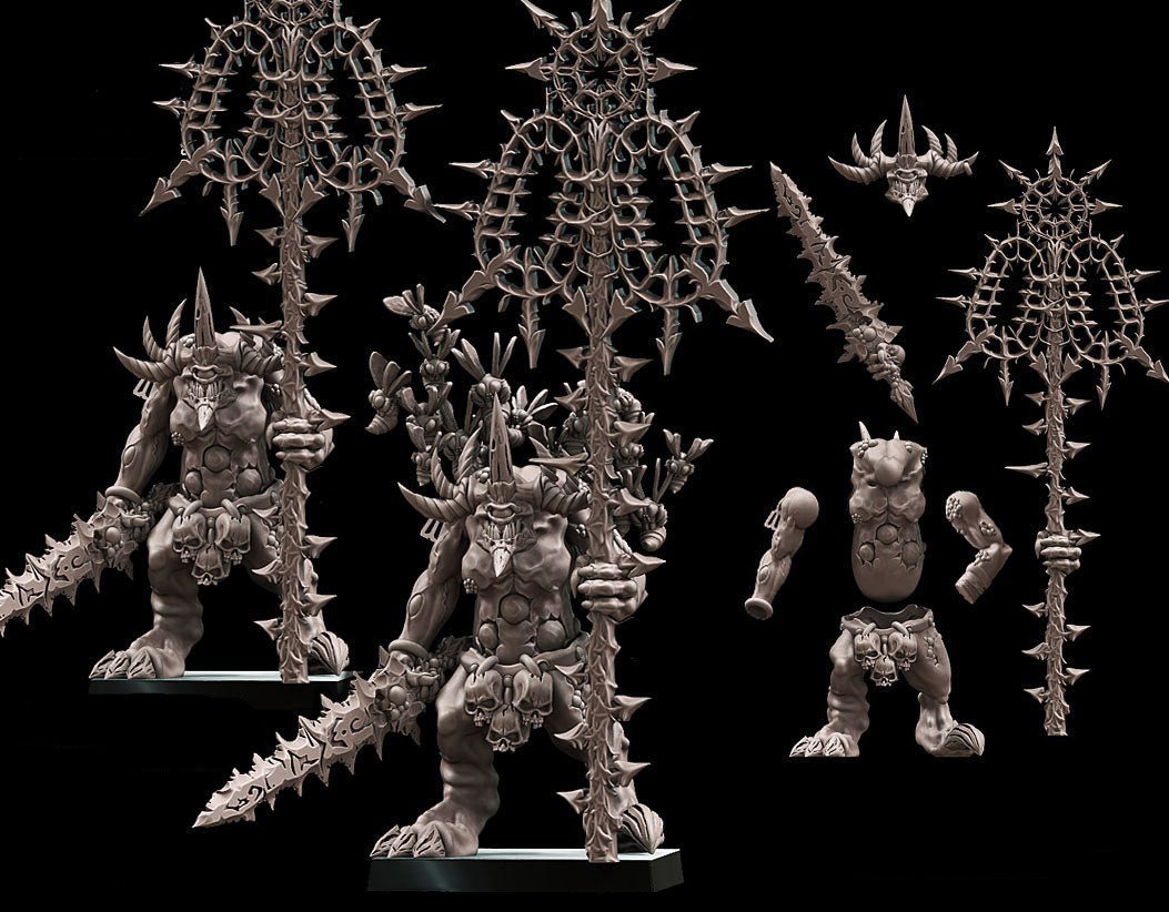 Demons of pestilence warhammer dungeon and dragon 3d print table game wargame standard dimension 1 miniature 75mm | ModelsAndMiniature