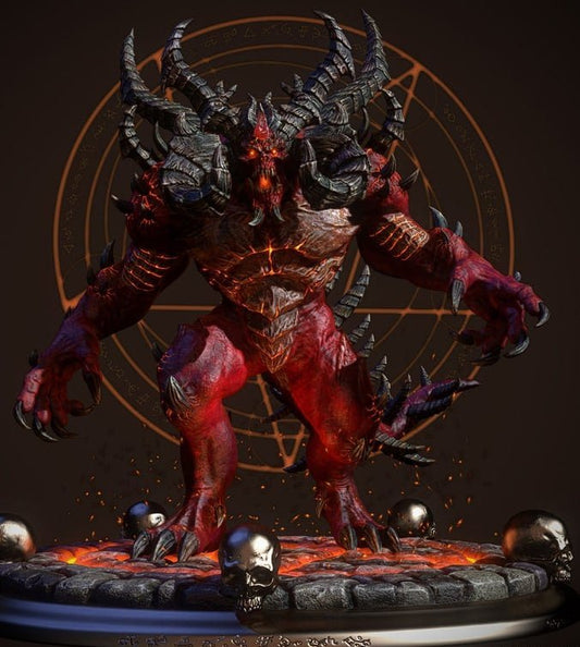 Diablo Demon Diablo 3 in kit di montaggio da colorare action figure da collezione scala 1:12 | ModelsAndMiniature