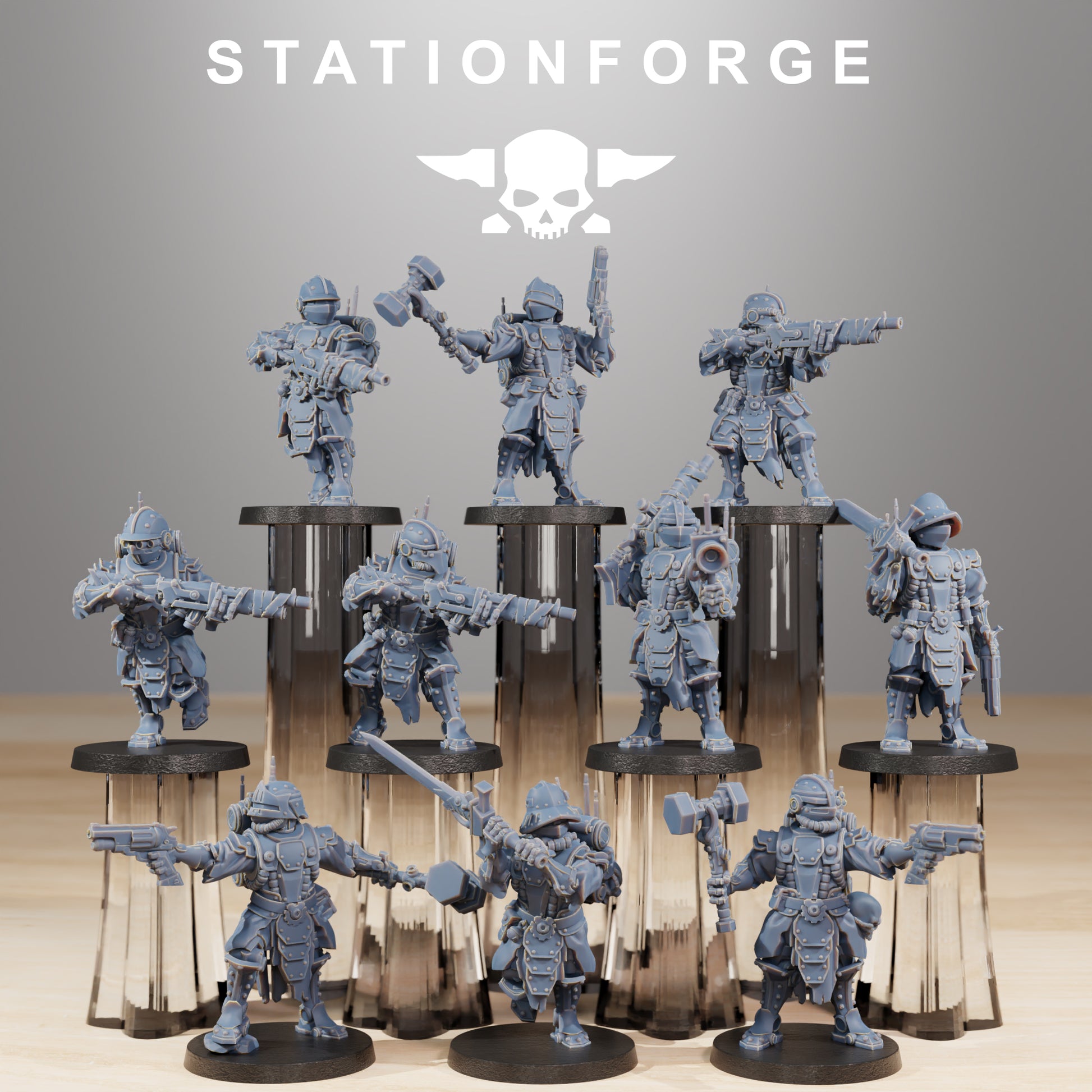 Frontliners Infantry table game warhammer 3d print table game wargame standard dimension set 10 miniatures | ModelsAndMiniature