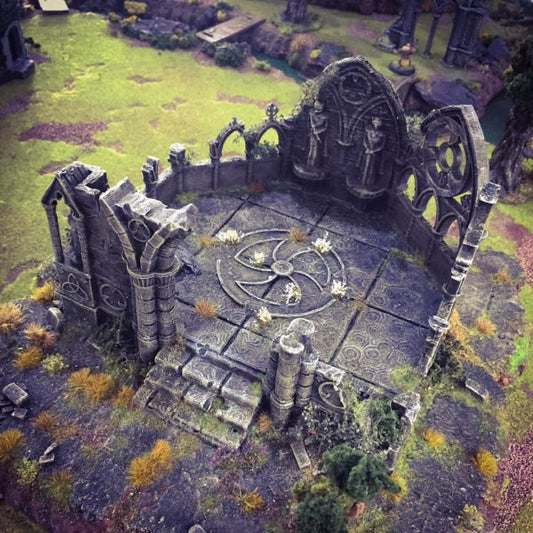 Gothic Architecture warhammer 3d print table game wargame standard dimension 1 diorama set | ModelsAndMiniature