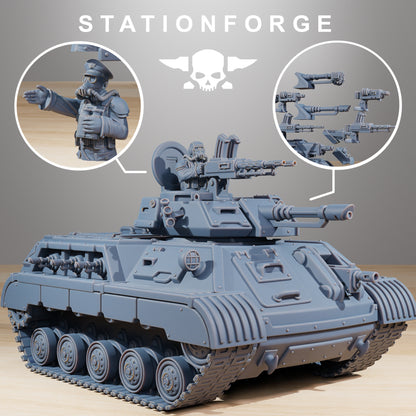 GrimGuard Support Tank 3d print table game wargame dimensione standard | ModelsAndMiniature