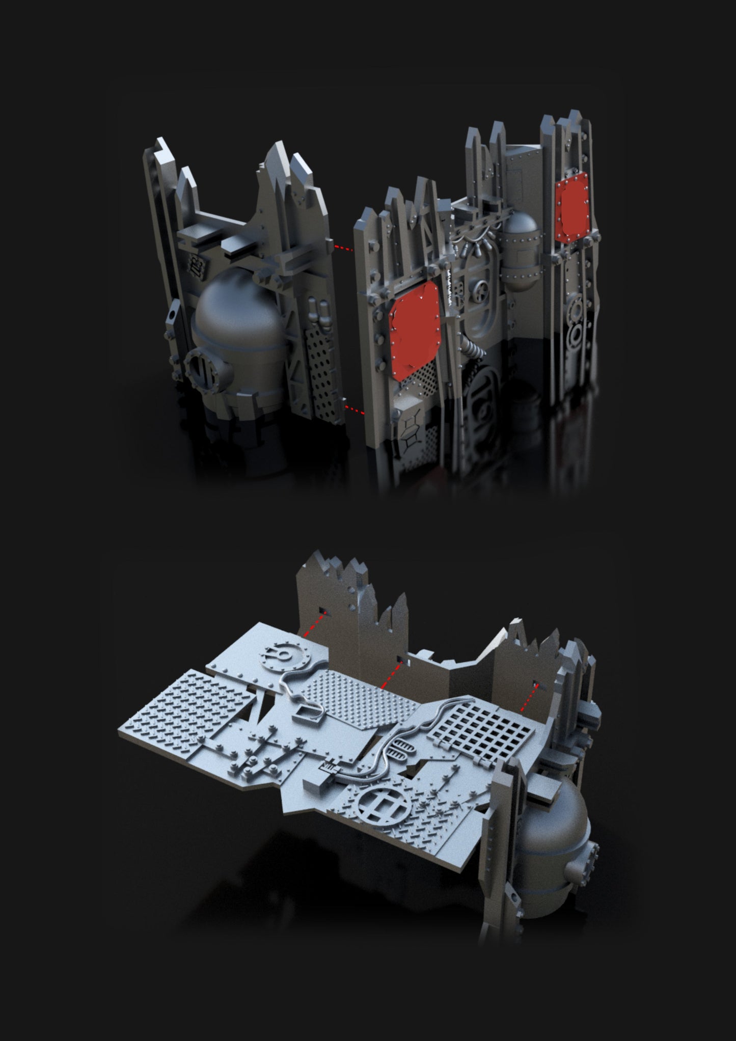 Octarius Replica warhammer 3d print table game wargame dimensione standard set fortezza degli orchi | ModelsAndMiniature