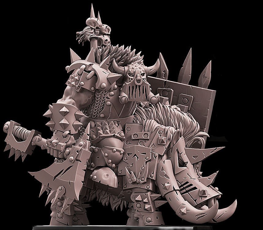 Iron Ork Warlord warhammer 3d print table game wargame dimensione standard set da 1 iron ork warlord | ModelsAndMiniature