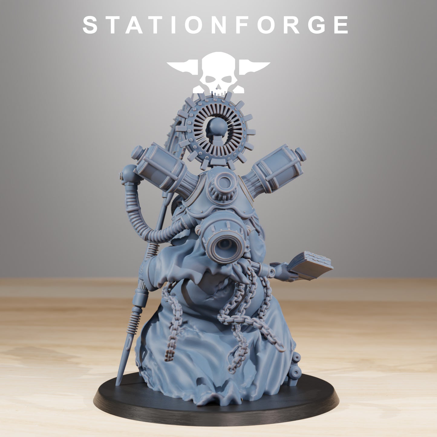 Stationforge Scavenger Cultist Leader and The Seer per table game warhammer 3d print table game wargame standard dimension set da 2 miniature | ModelsAndMiniature