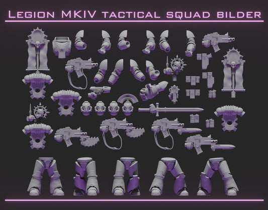 Legion MKIV MK4 tactical squad bilder STL for 3d print table game warhammer 3d print table game wargame standard dimension | ModelsAndMiniature