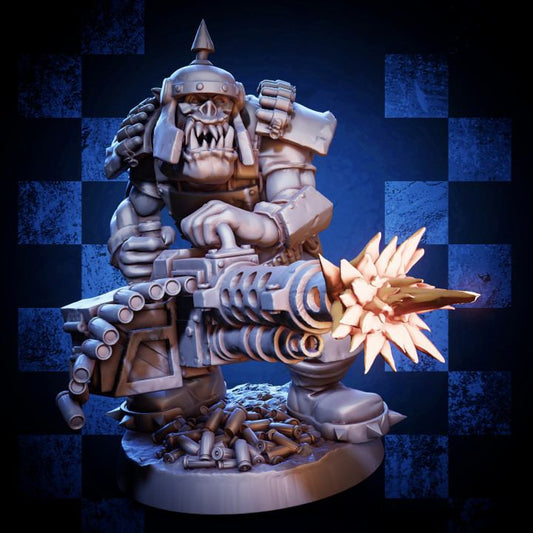 Ork Heavy Gunna warhammer 3d print table game wargame standard dimension 1 miniature | ModelsAndMiniature