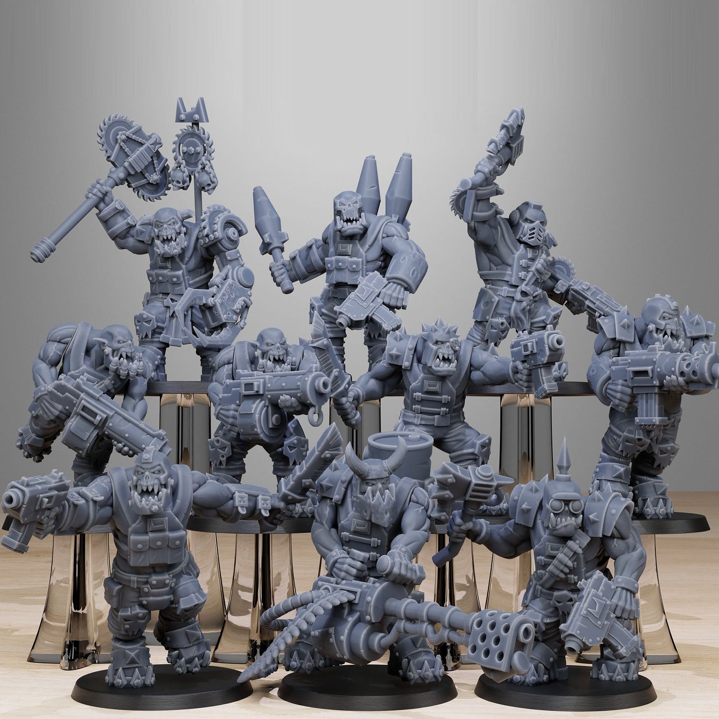 Orkaz Spec Team warhammer dungeons and dragons 3d print table game wargame standard dimension | ModelsAndMiniature