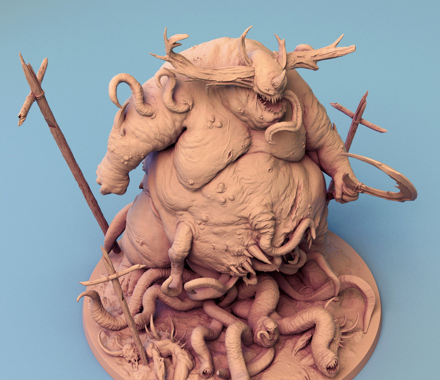 Purulent Demon pestilence warhammer 3d print table game wargame standard dimension 1 diorama | ModelsAndMiniature