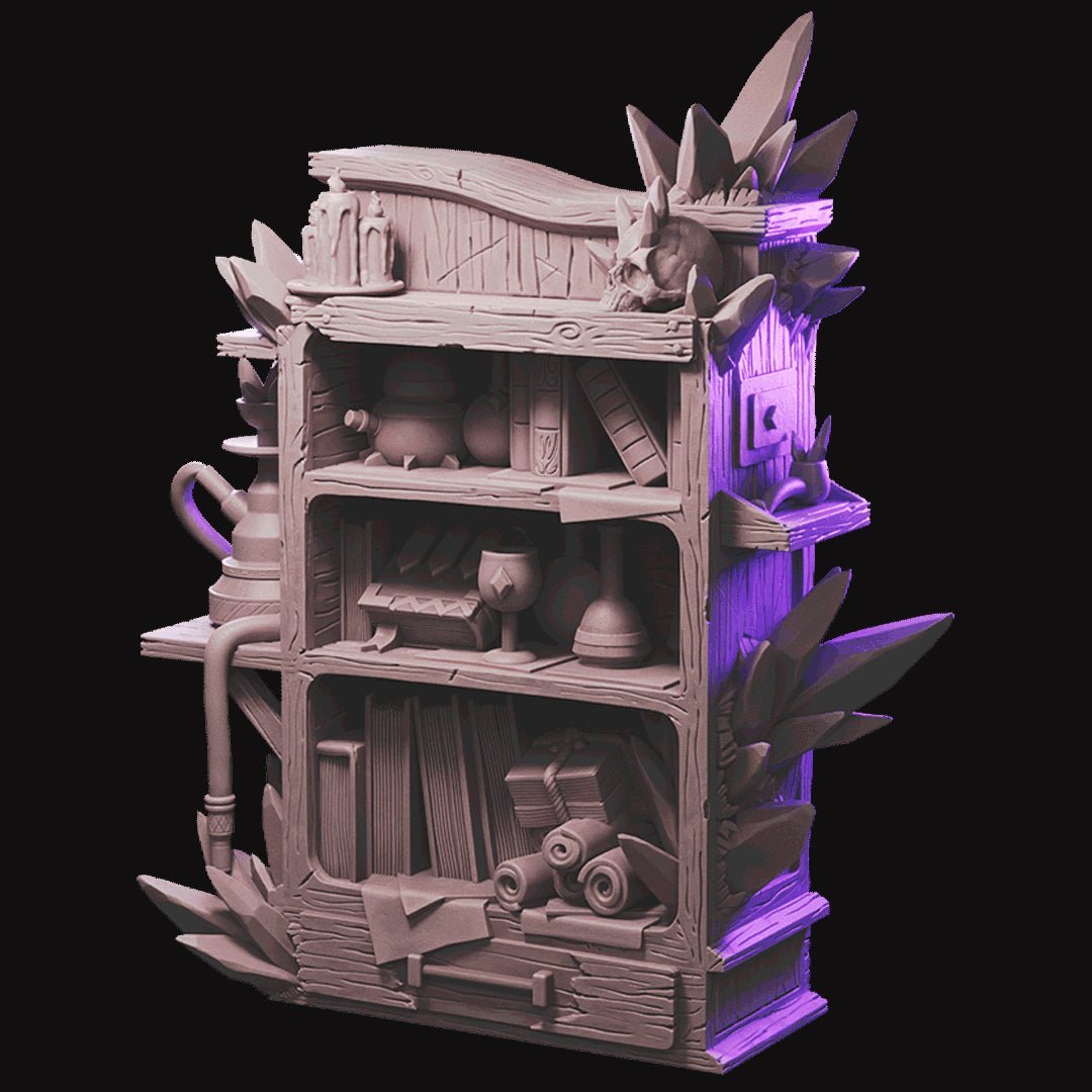 Potion Shelf dungeons and dragons 3d print table game wargame standard dimension | ModelsAndMiniature