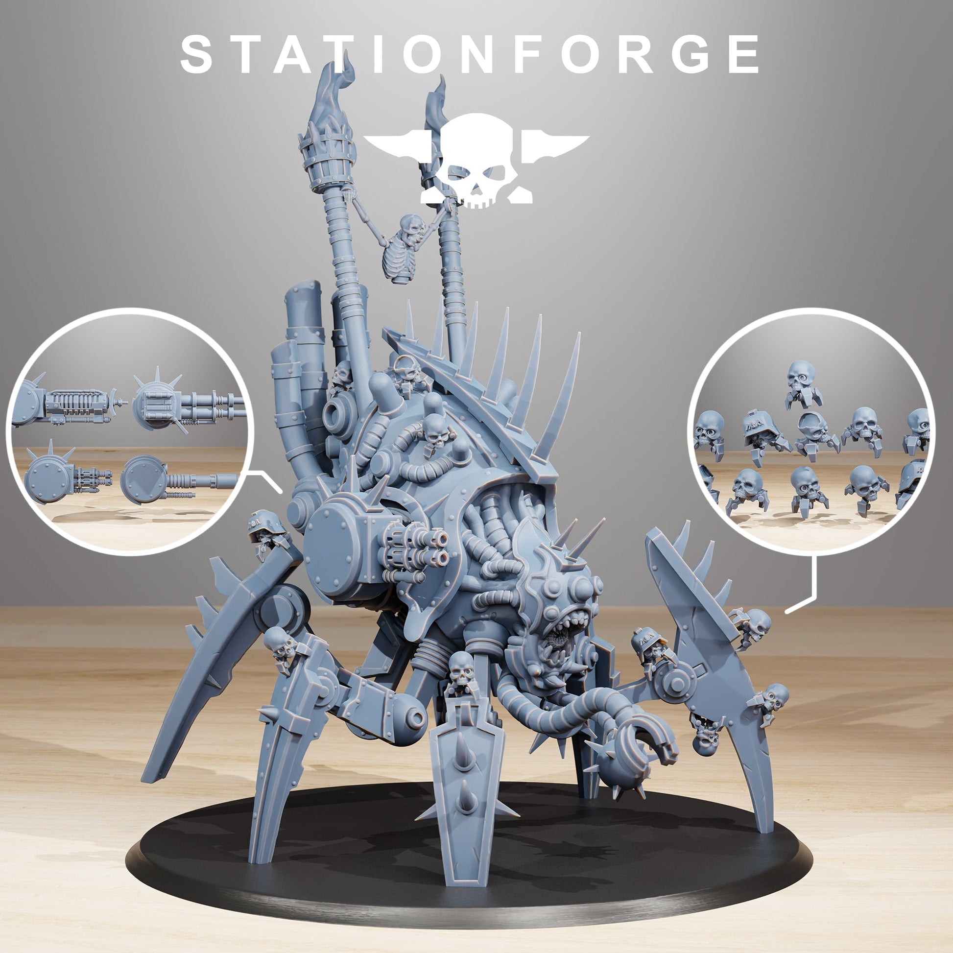 Pythonicus Swarm Spawner 3d print table game wargame dimensione standard miniature | ModelsAndMiniature