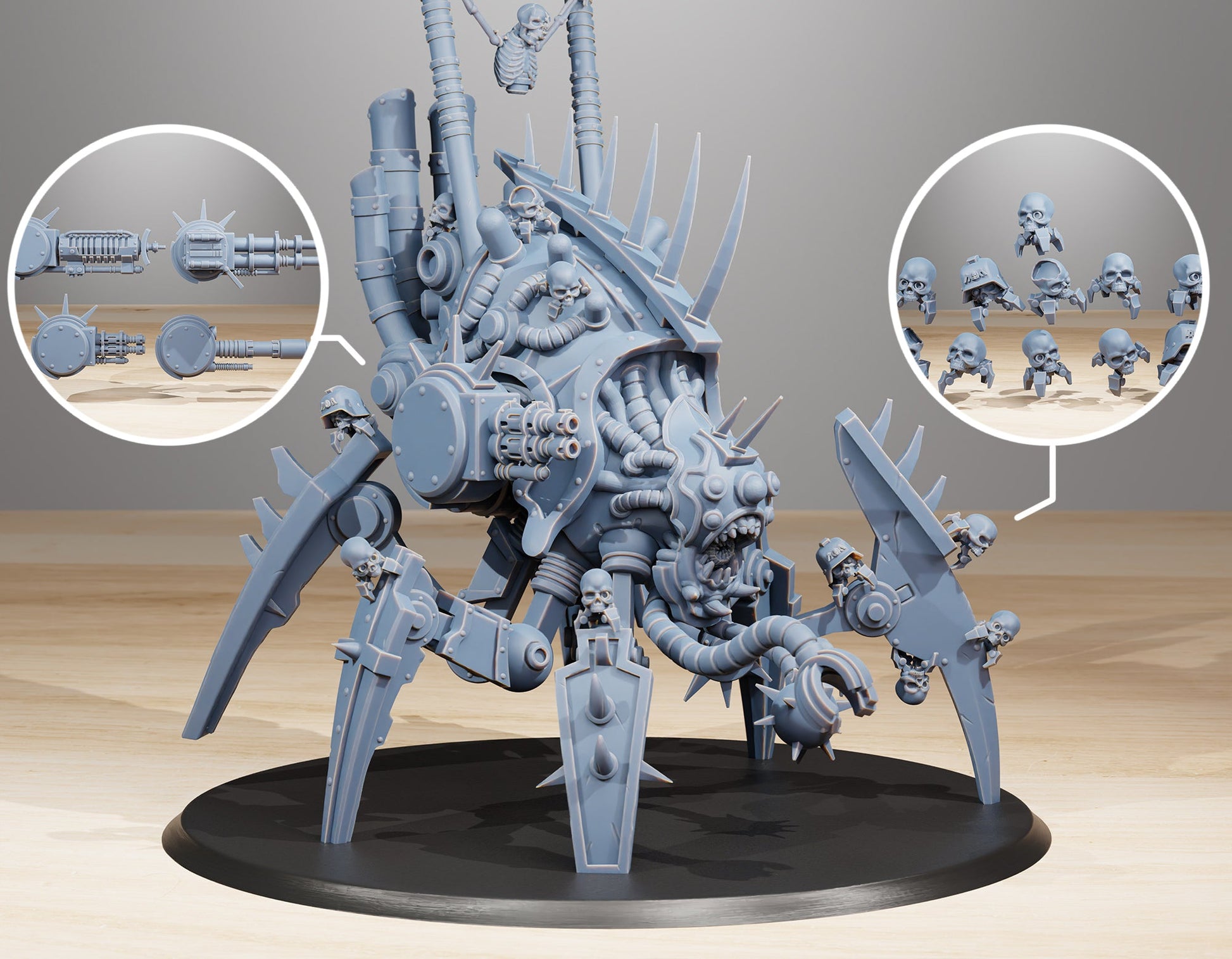 Pythonicus Swarm Spawner 3d print table game wargame dimensione standard miniature | ModelsAndMiniature