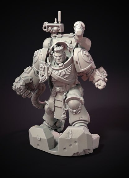 Space captain hand of challenge  Tor Garadon warhammer 40k stl file