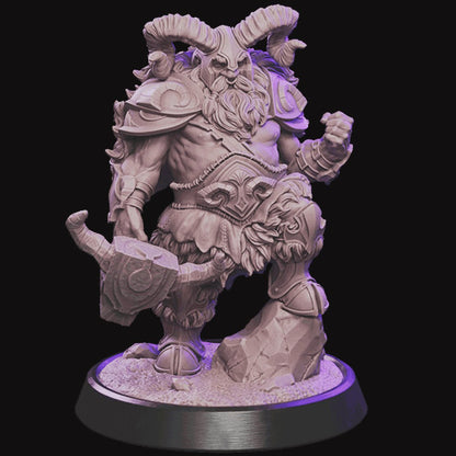 Weregoat Humanoid Form dungeon and dragon 3d print table game wargame standard dimension | ModelsAndMiniature