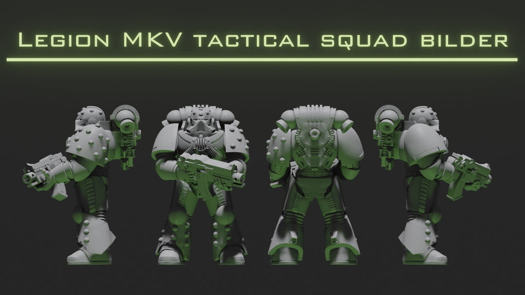 Legion MKV MK5 tactical squad bilder STL for 3d print table game warhammer 3d print table game wargame standard dimension | ModelsAndMiniature