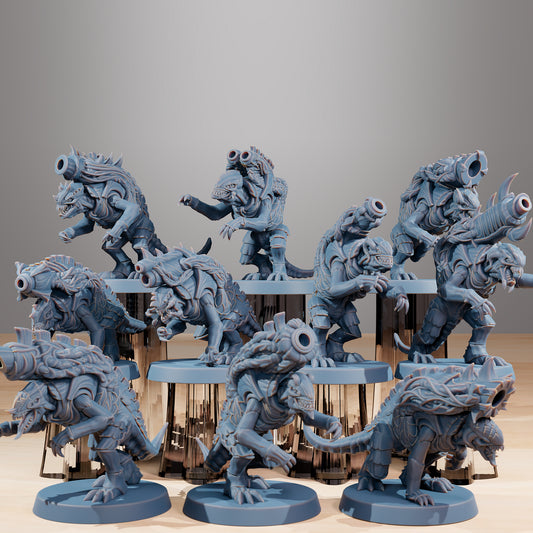 Xenarid Mortars warhammer dungeons and dragons 3d print table game wargame standard dimension | ModelsAndMiniature