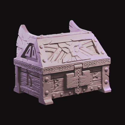 Chest dungeon and dragon 3d print table game wargame standard dimension | ModelsAndMiniature