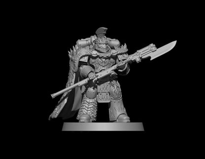 Hvarl Red Blade Jarl of the Fourth warhammer 3d print table game wargame standard dimension 1 miniature | ModelsAndMiniature