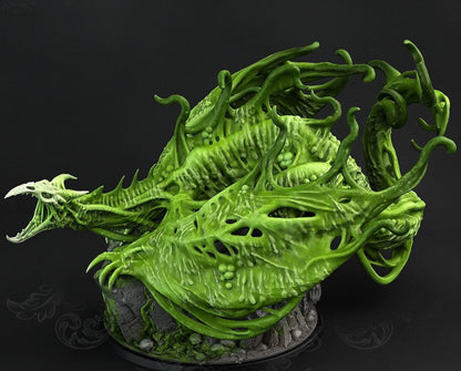 ooze dragon 3d print table game wargame dimensione standard set da 1 miniature 10cm | ModelsAndMiniature