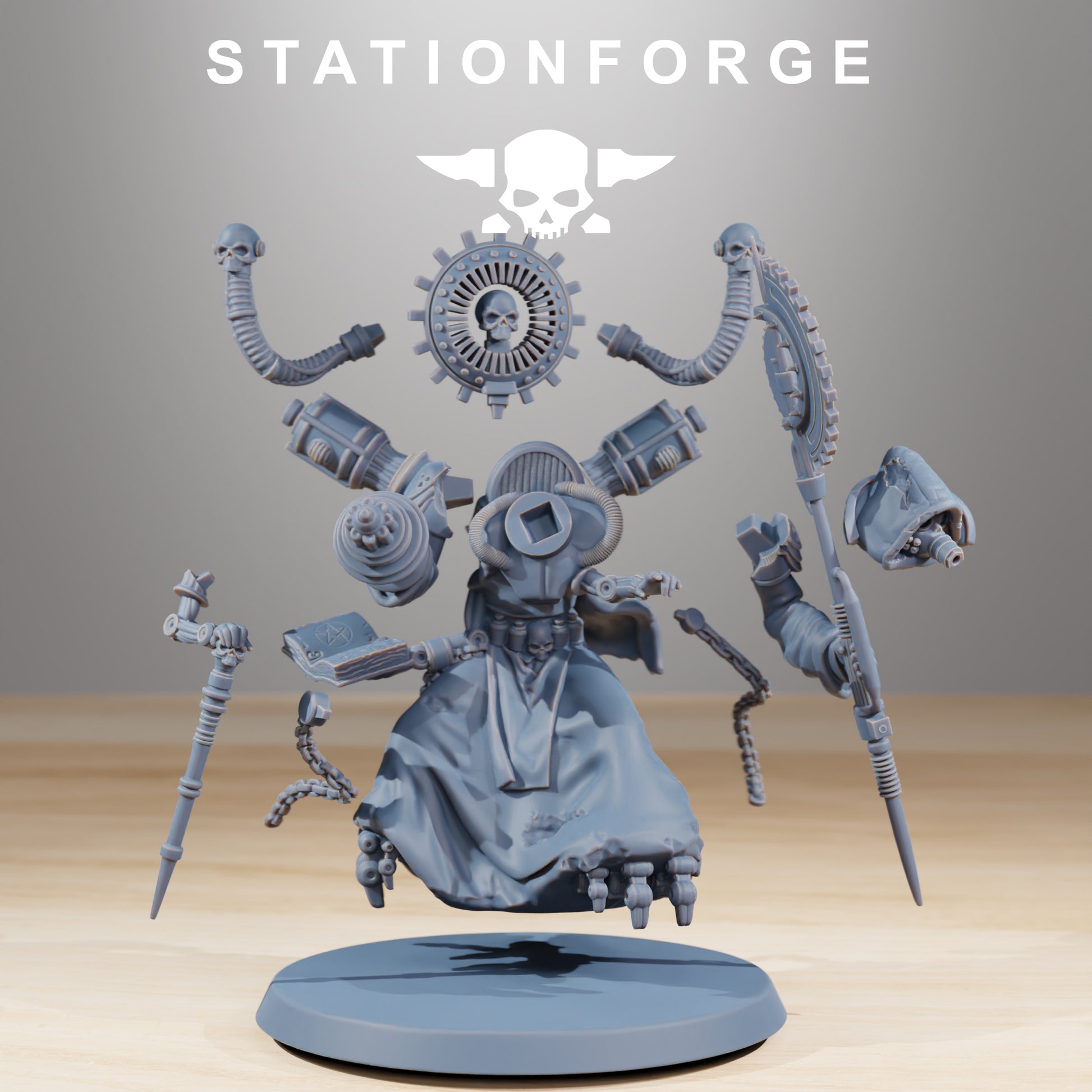 Stationforge Scavenger Cultist Leader and The Seer per table game warhammer 3d print table game wargame standard dimension set da 2 miniature | ModelsAndMiniature