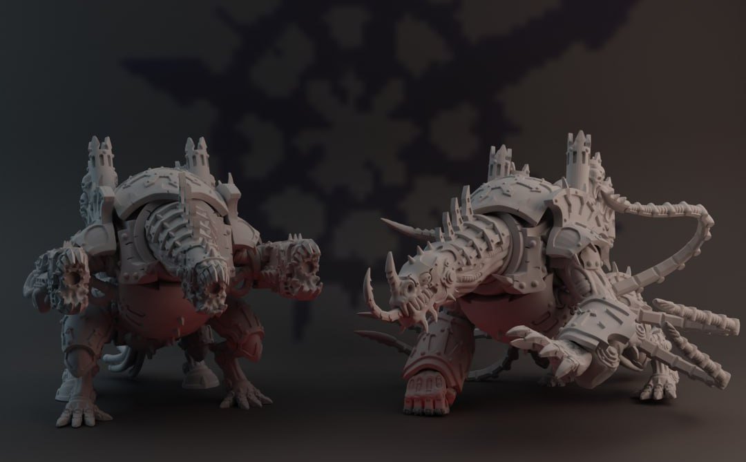 Maulerfiend warhammer dungeon and dragon 3d print table game wargame standard dimension 120mm | ModelsAndMiniature