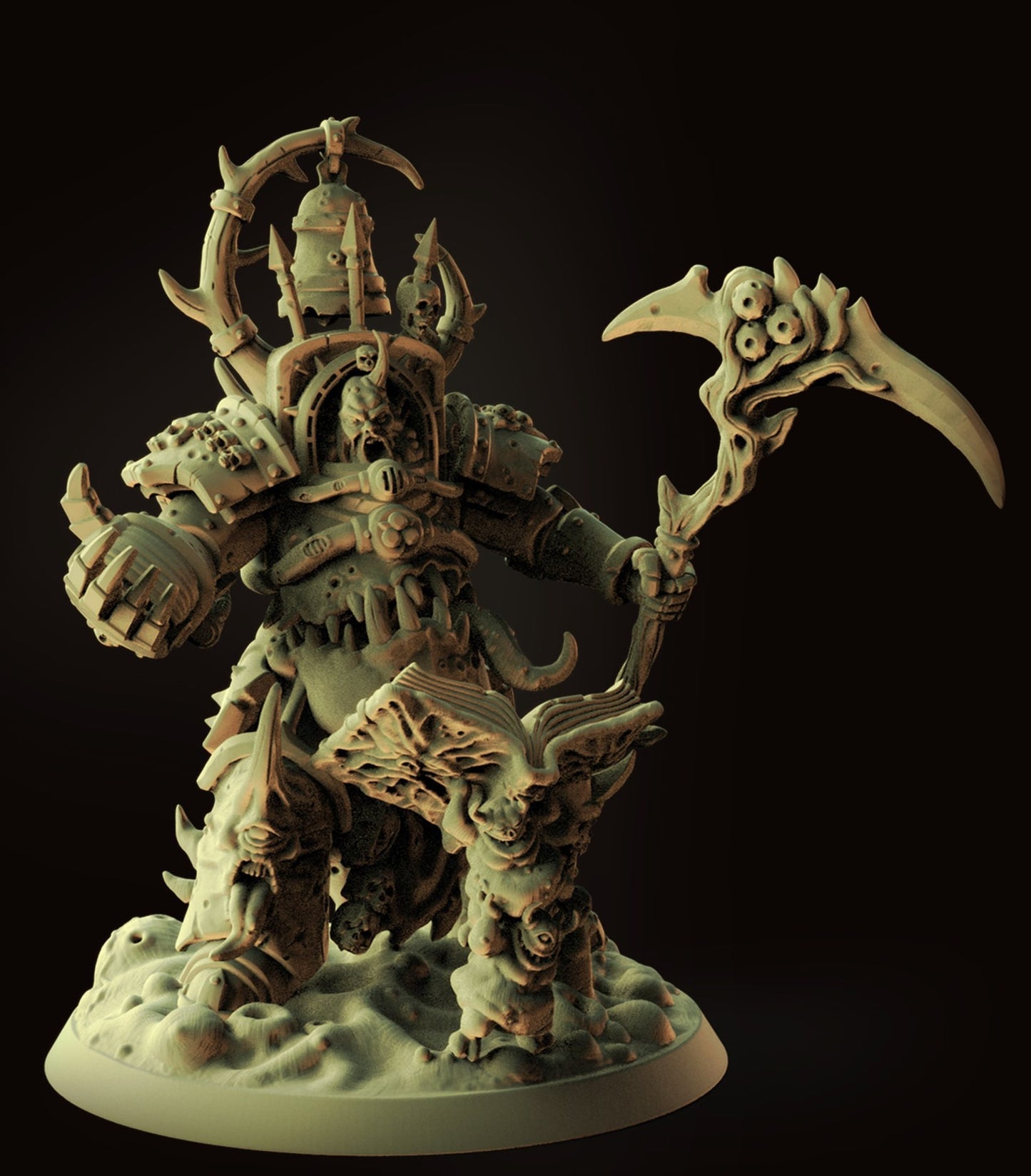 Lord of contagion Felthius Nurgle warhammer 3d print table game wargame standard dimension 1 miniature 10cm | ModelsAndMiniature