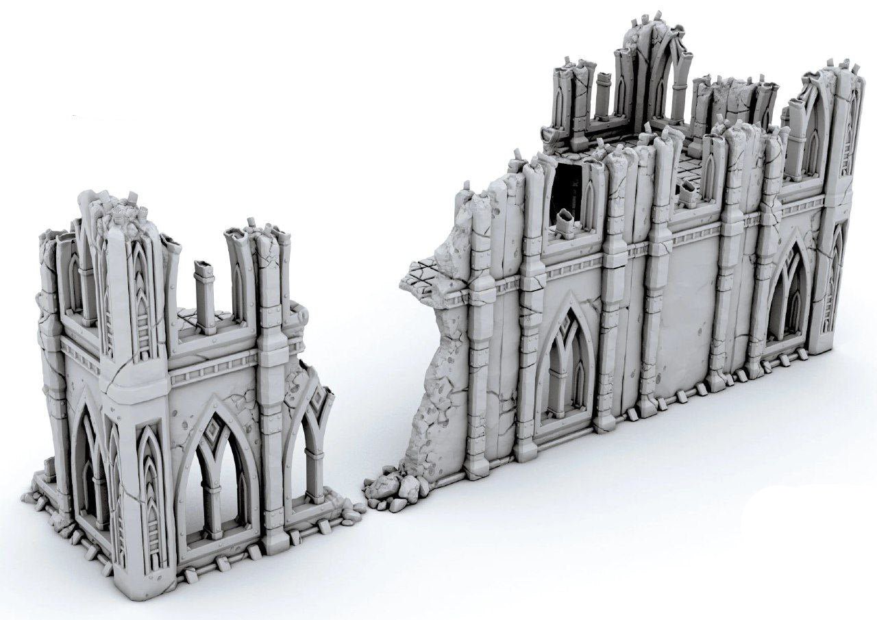 ruins of the empire Warriors warhammer 3d print table game wargame standard dimension set da montare | ModelsAndMiniature