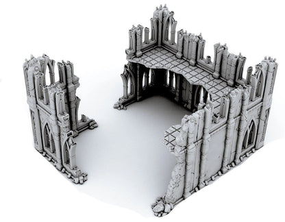 ruins of the empire Warriors warhammer 3d print table game wargame standard dimension set da montare | ModelsAndMiniature